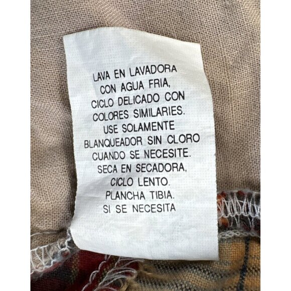 Vintage Duck Head Shorts Mens 34 Tan Madras Plaid Cotton Chino Patchwork Y2K - Picture 15 of 15